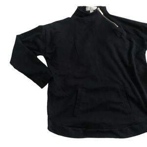 MICHAEL Michael Kors | Long Sleeve Top Medium Zipper Neck Detail